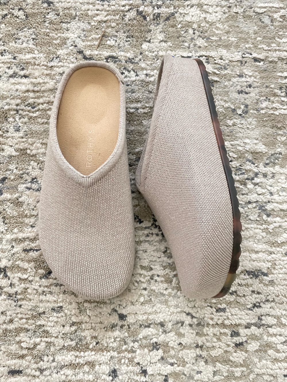Rothy’s Casual Clog Dove Size 9 Merino Wool - Picture 3 of 7